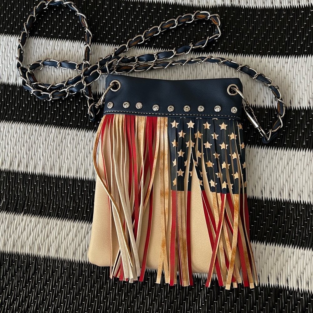 Vintage American flag bag